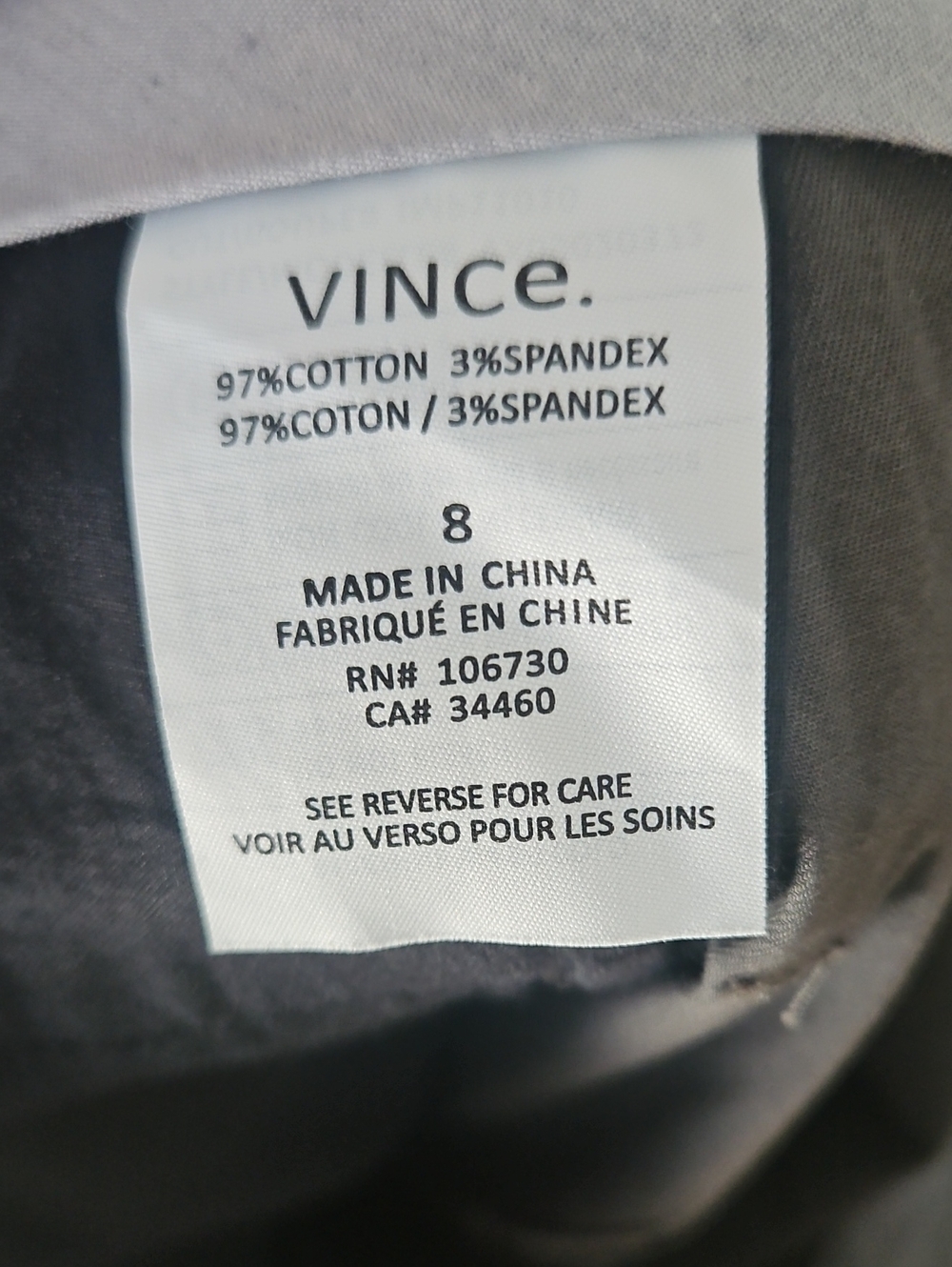Vince Charcoal Gray Bermuda Shorts New With Tags - Picture 7 of 8